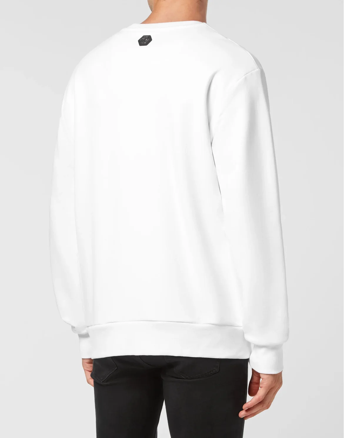 Sweatshirt Roundneck Skull with Crystals, цвет: Белый