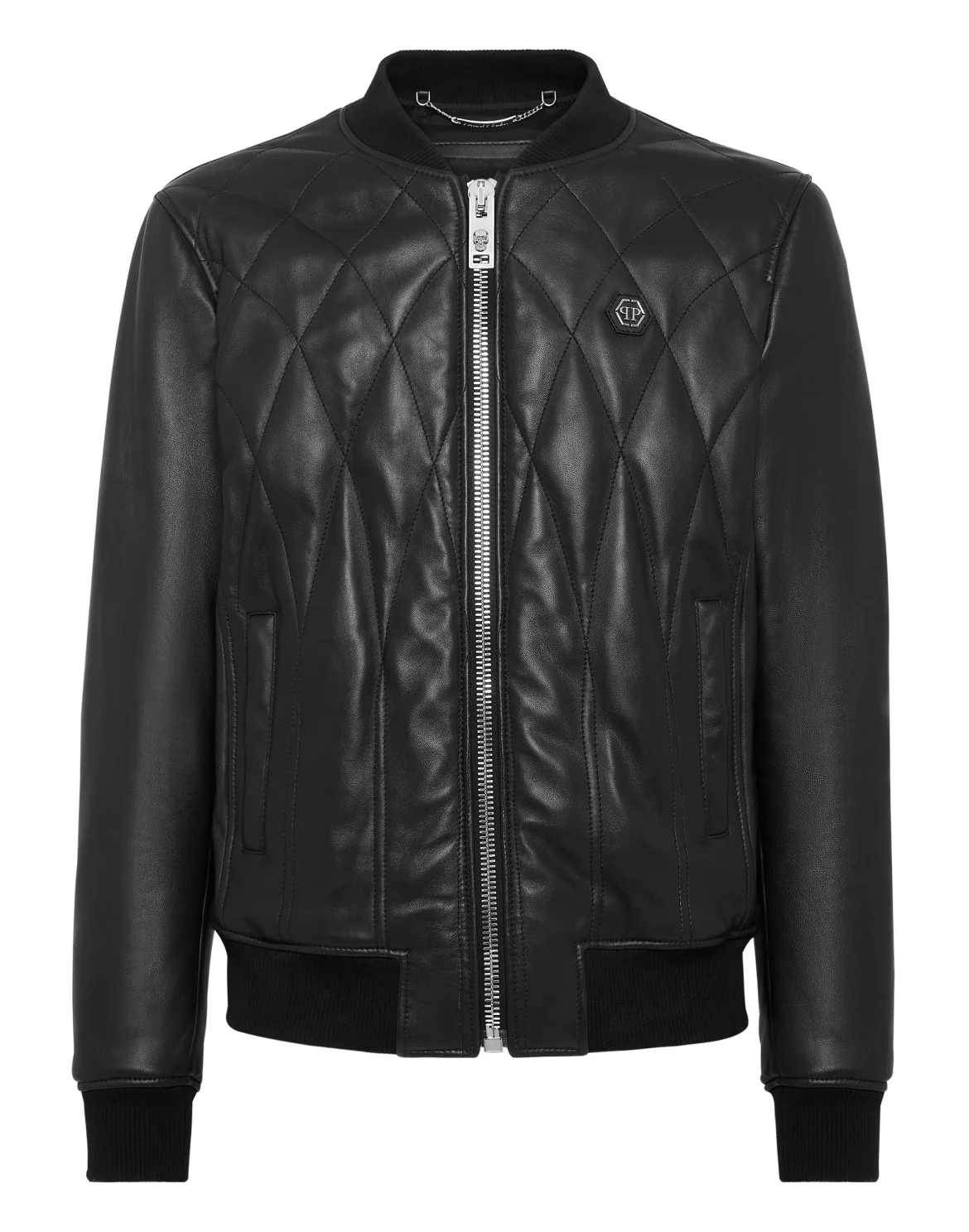 Leather Bomber, цвет: Черный