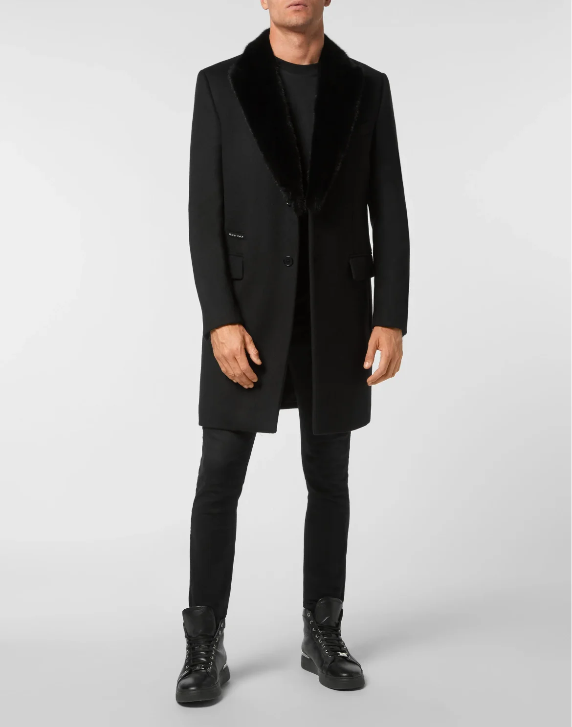 Coat Long Gothic Plein, цвет: Черный