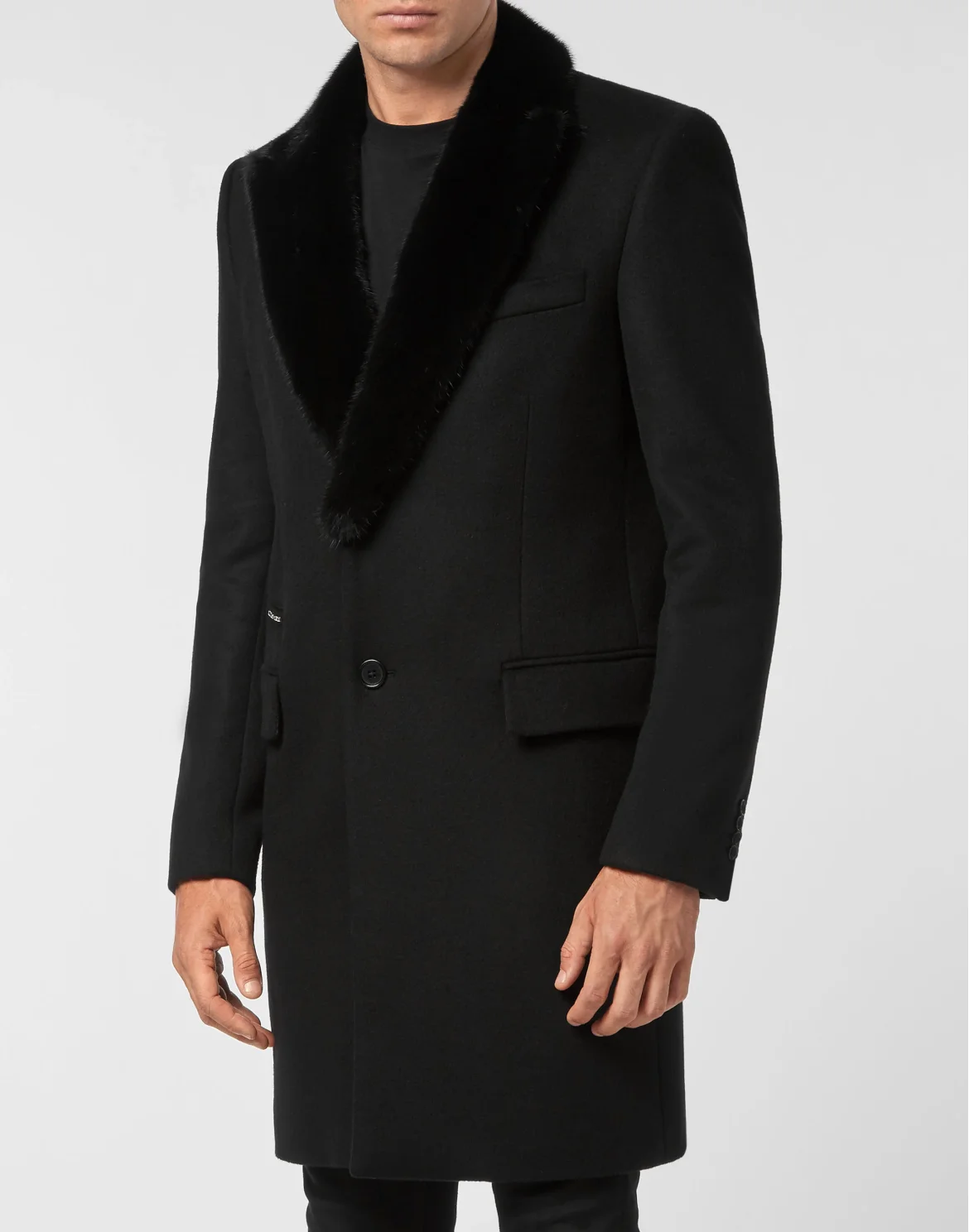 Coat Long Gothic Plein, цвет: Черный