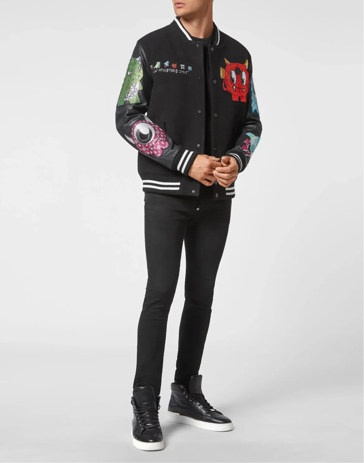 Varsity Bomber Monsters with Crystals, цвет: Черный