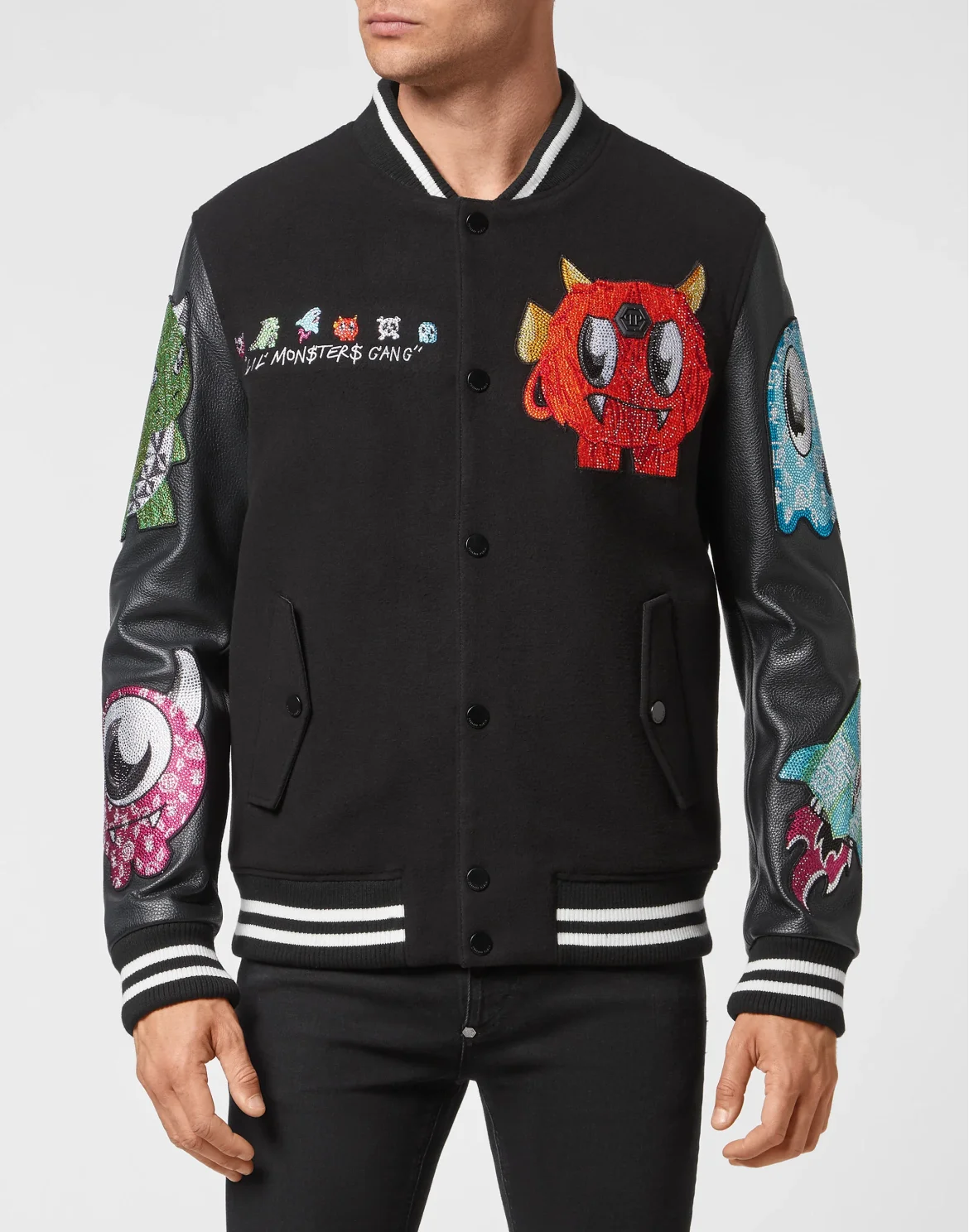 Varsity Bomber Monsters with Crystals, цвет: Черный