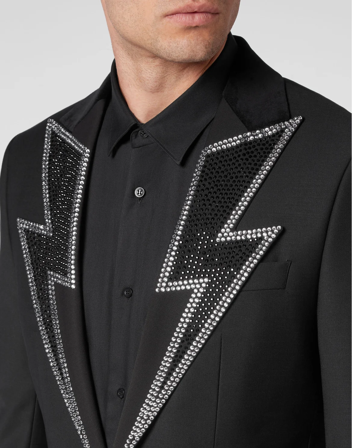 Blazer Lord fit with Crystals, цвет: Черный