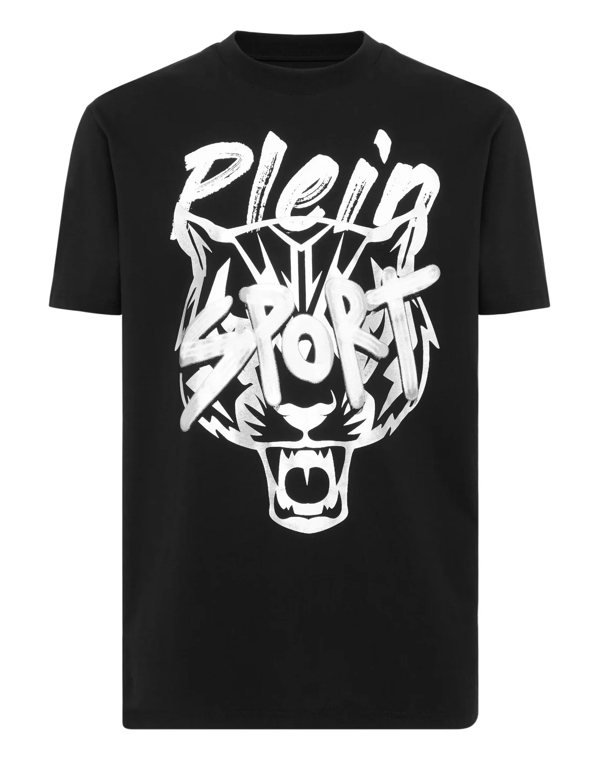 T-shirt Round Neck Stencil Tiger Street Fighter, цвет: Черный