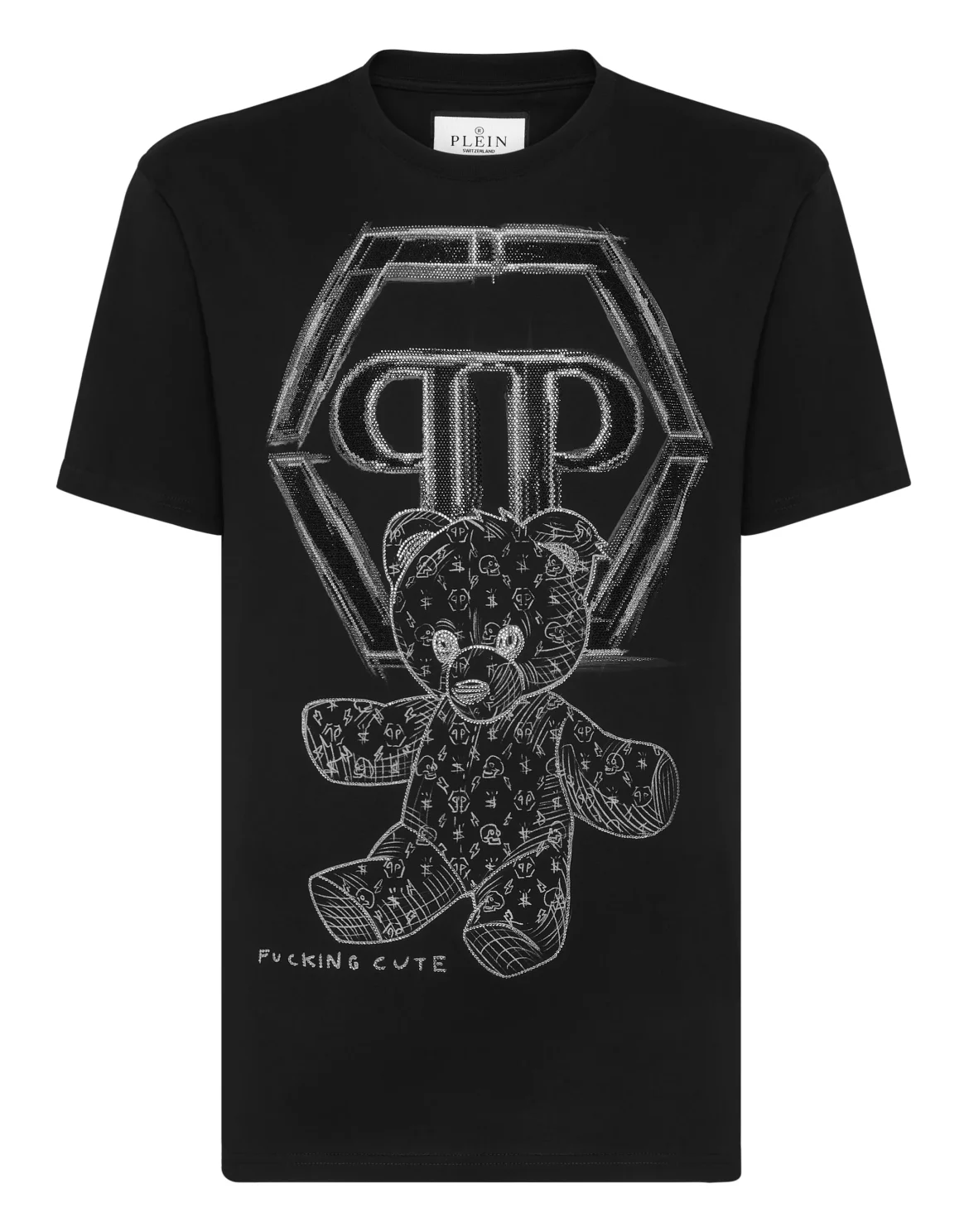 T-shirt Round Neck SS Teddy Bear, цвет: Черный