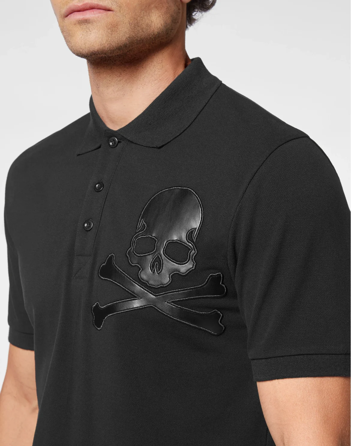 Slim Fit Polo shirt SS Skull, цвет: Черный