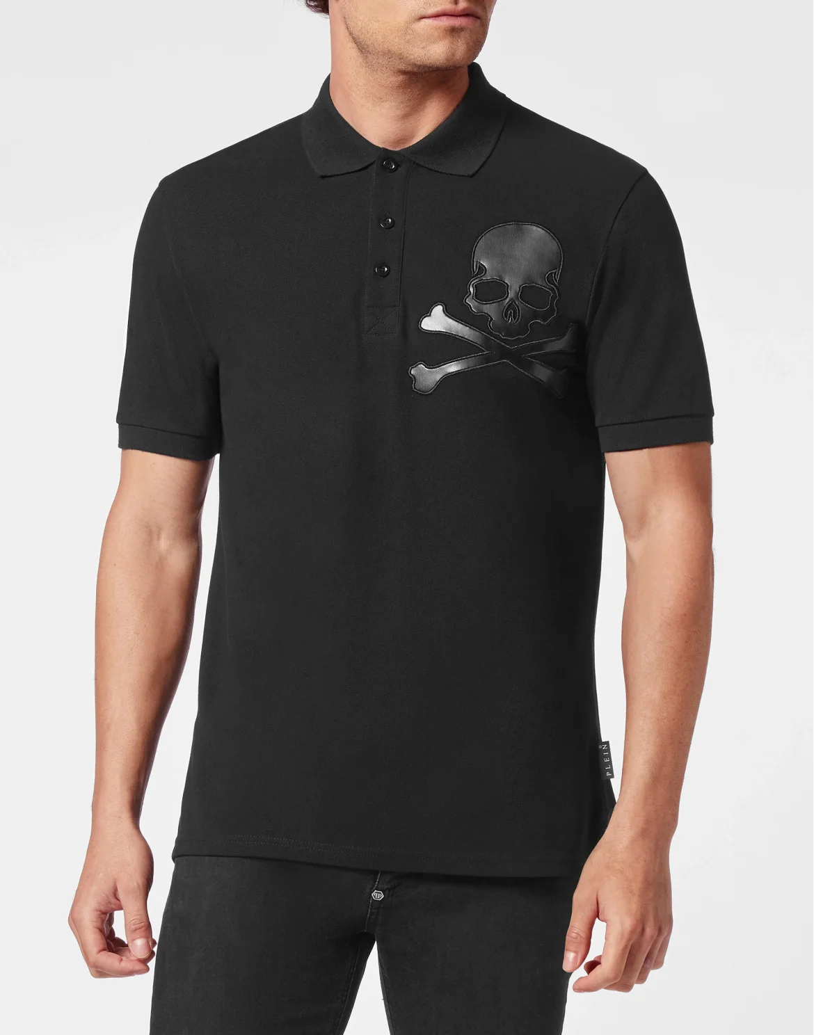 Slim Fit Polo shirt SS Skull, цвет: Черный