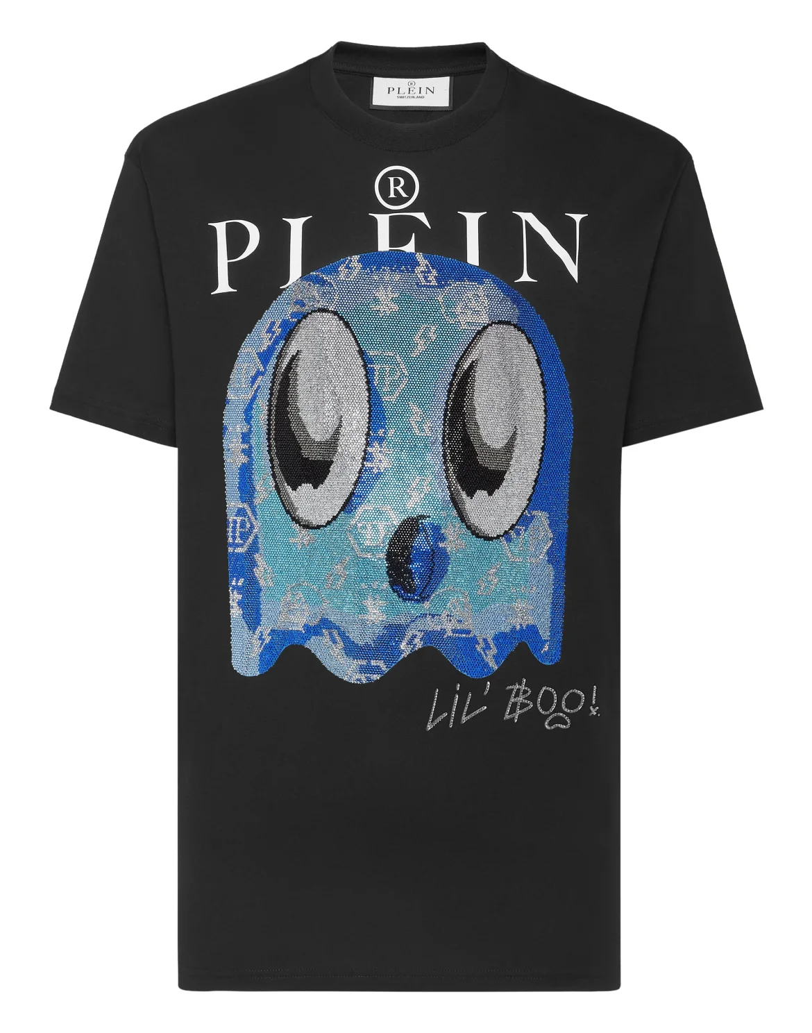 T-shirt Round Neck SS Monsters with Crystals, цвет: Черный