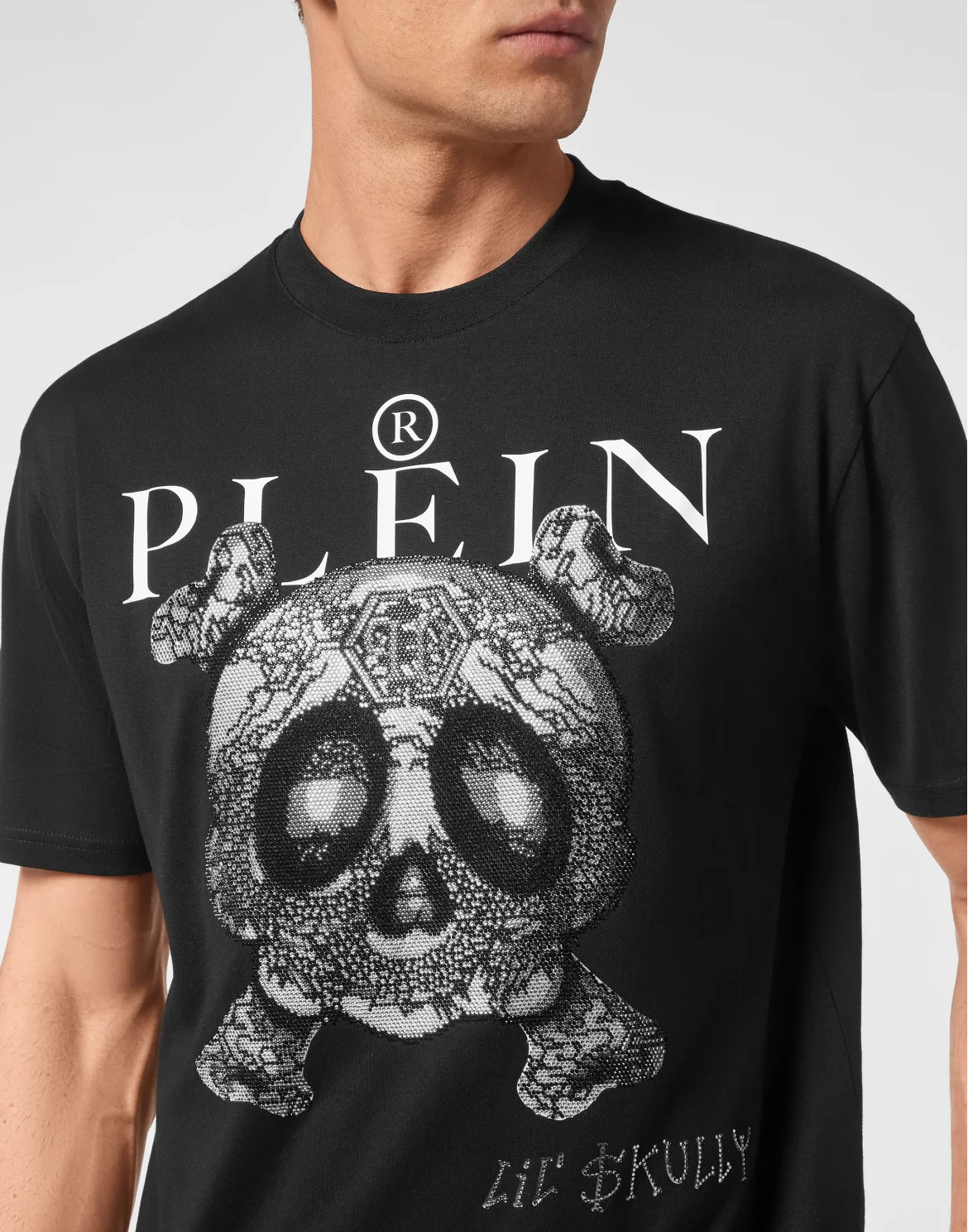 T-shirt Round Neck SS Monsters with Crystals, цвет: Черный