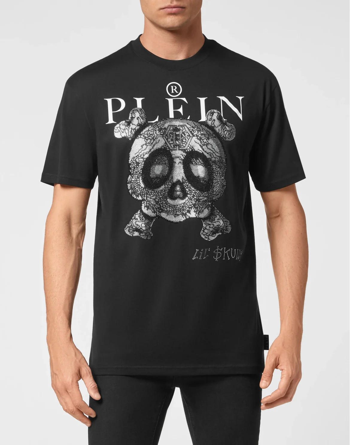 T-shirt Round Neck SS Monsters with Crystals, цвет: Черный