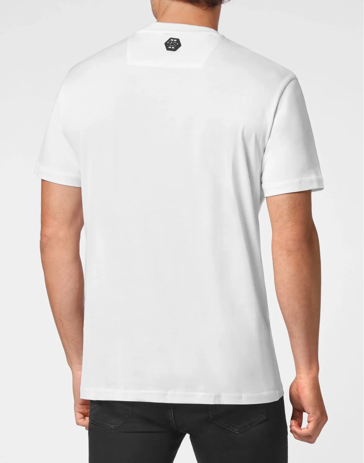 T-shirt Round Neck SS Skull with Crystals, цвет: Белый