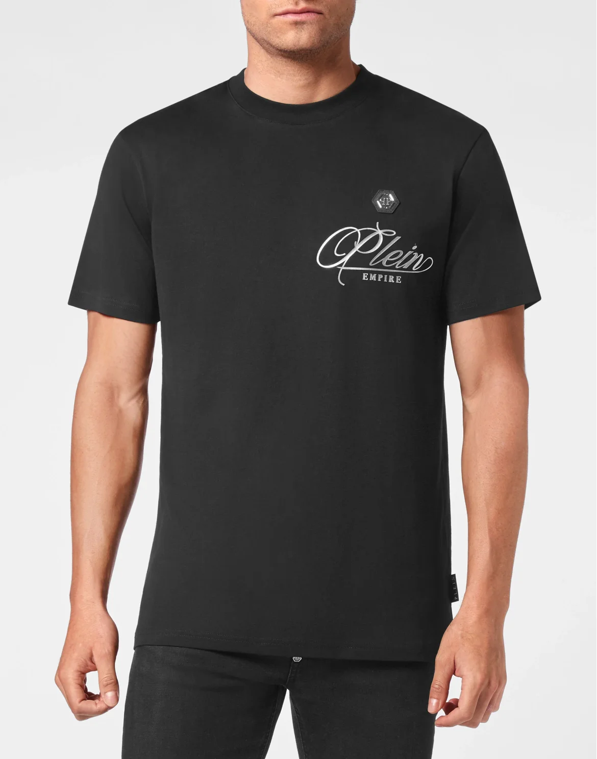 T-shirt Round Neck SS with Crystals, цвет: Черный