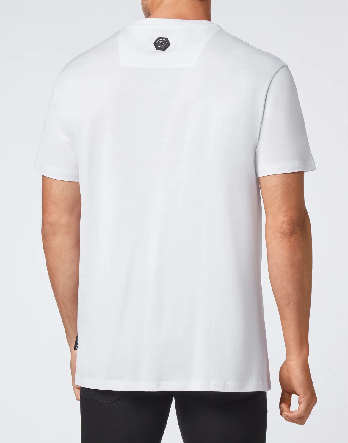T-shirt V-Neck SS Graffiti with Crystals, цвет: Белый
