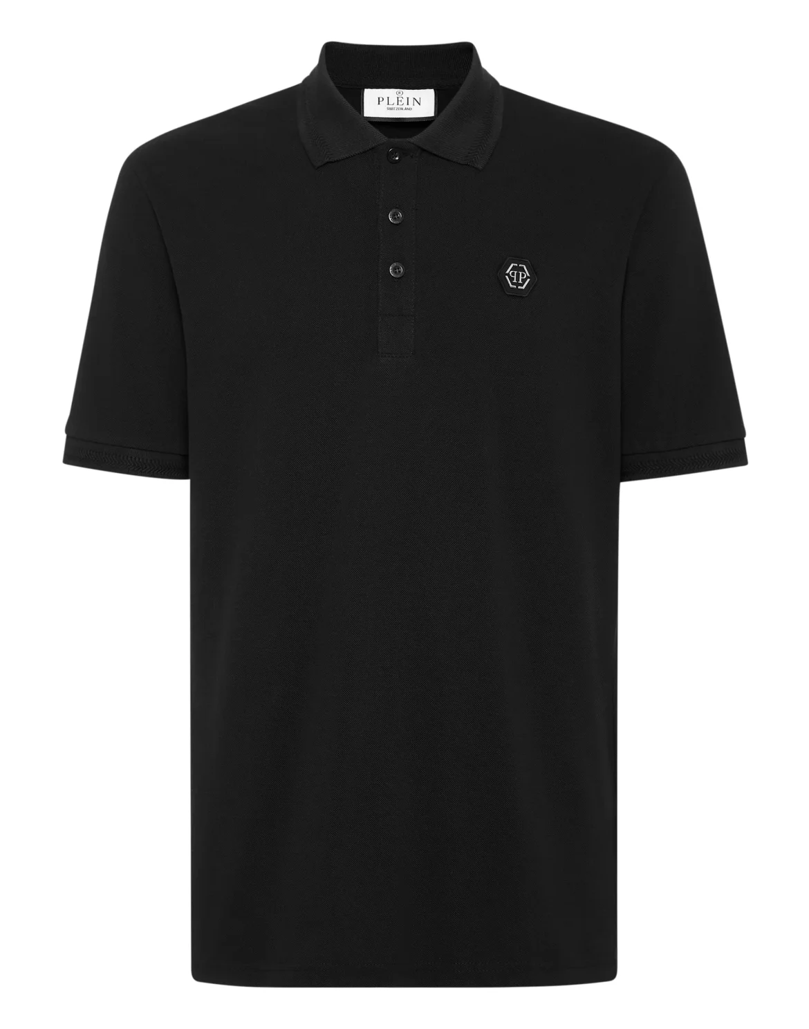 Slim Fit Polo shirt SS Skull with Crystals, цвет: Черный