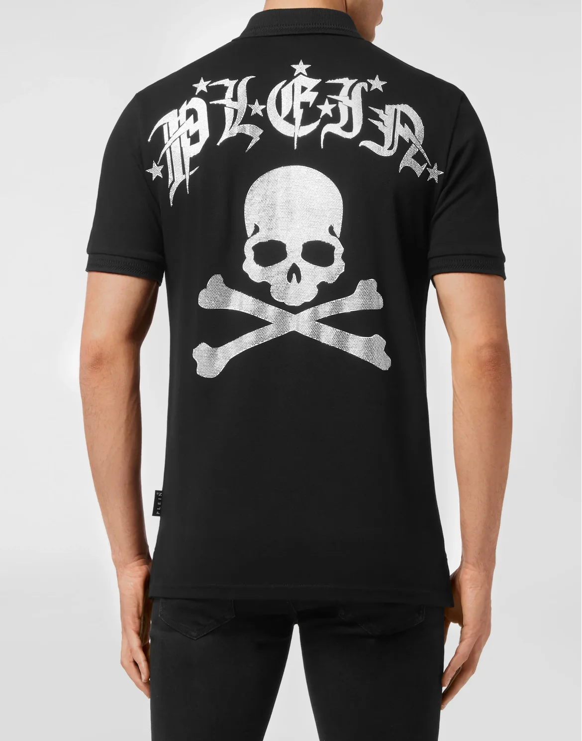Slim Fit Polo shirt SS Gothic Plein with Crystals, цвет: Черный