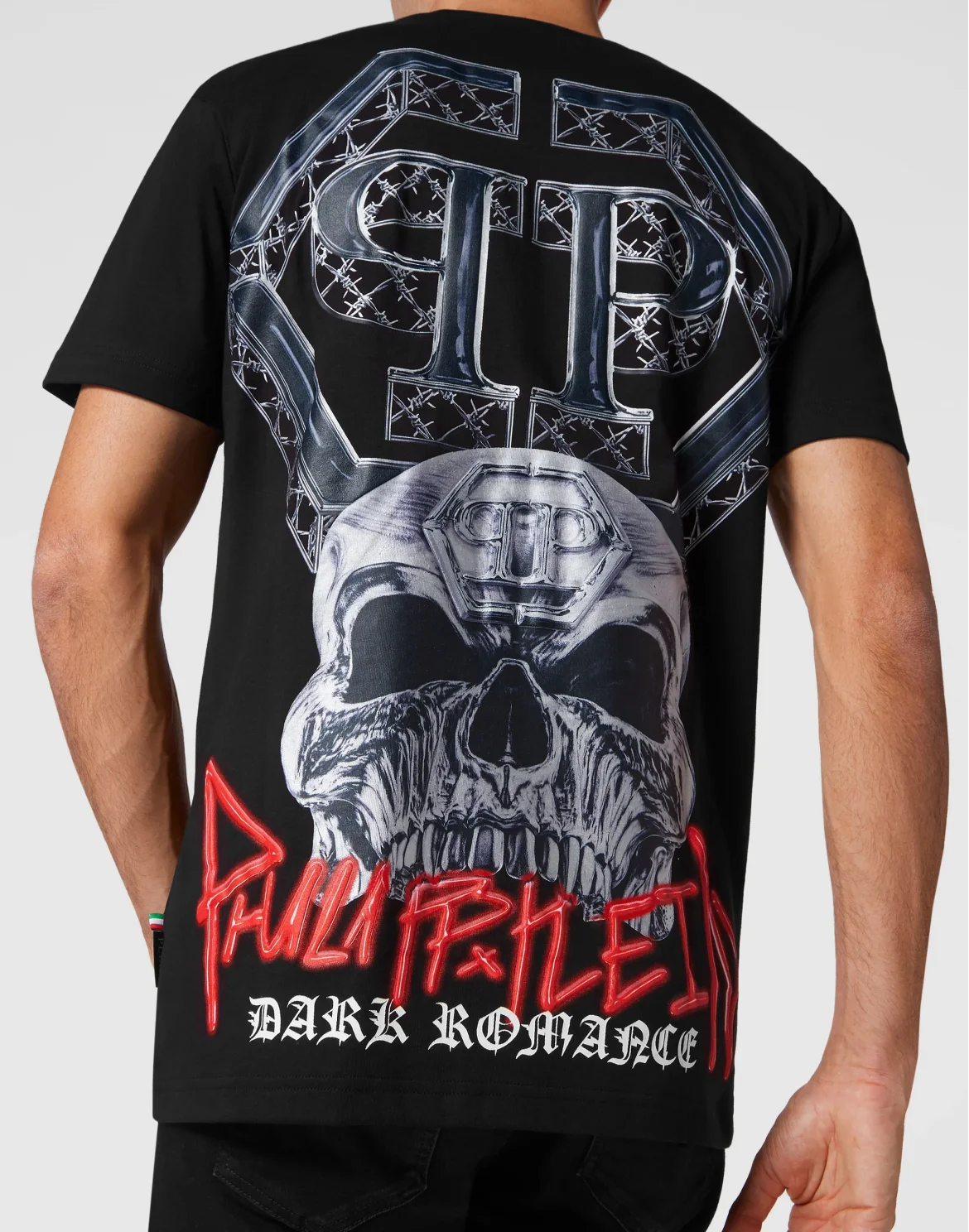 T-shirt Round Neck Skull, цвет: Черный