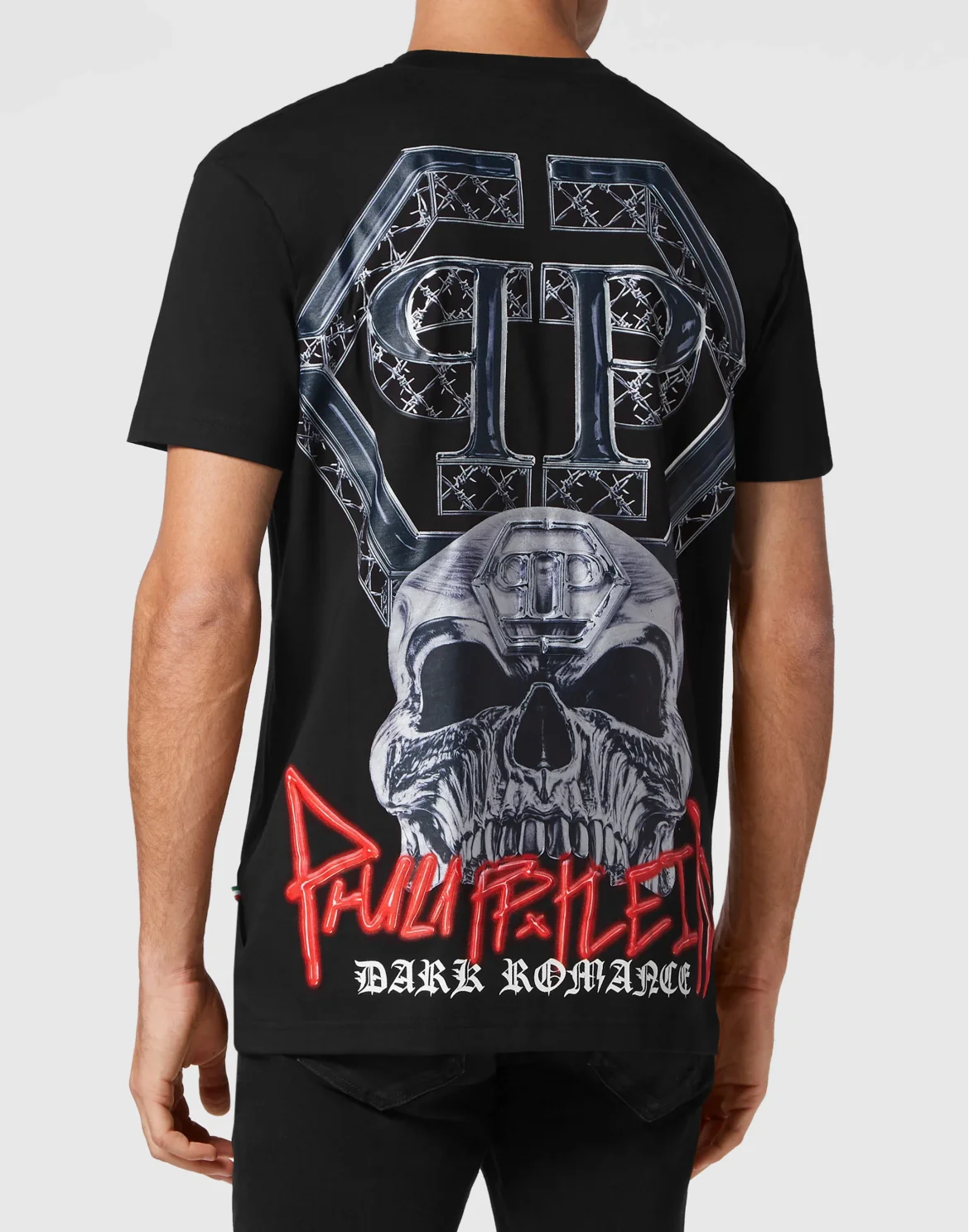 T-shirt Round Neck Skull, цвет: Черный
