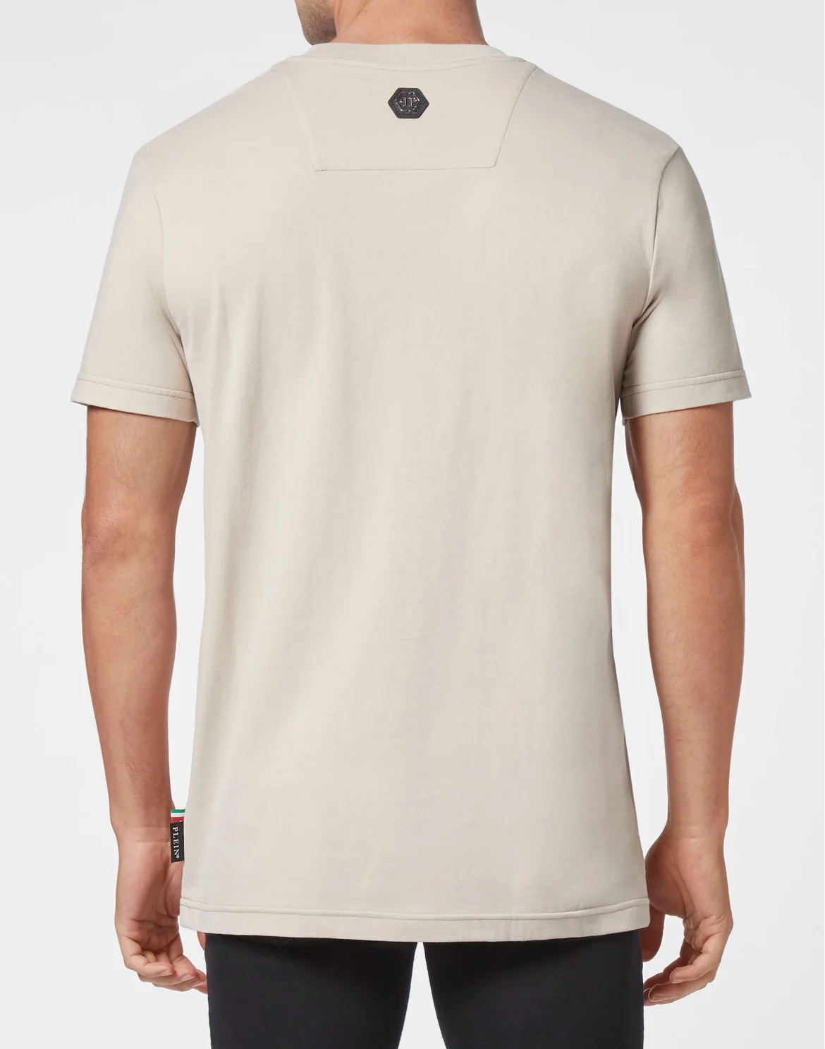 T-shirt Round Neck Skull, цвет: Бежевый