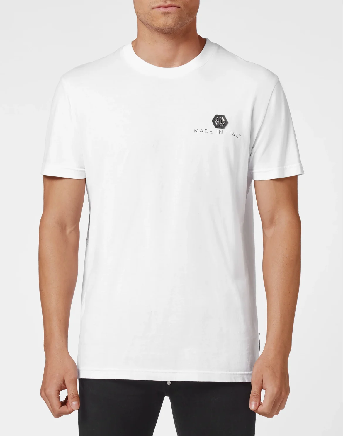 T-shirt Round Neck Hexagon, цвет: Белый