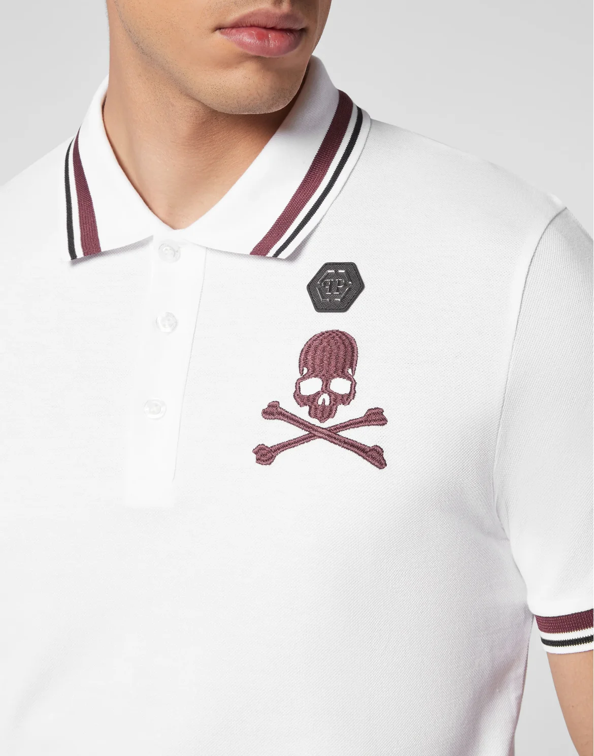 Slim Fit Polo shirt SS Skull&Bones, цвет: Белый