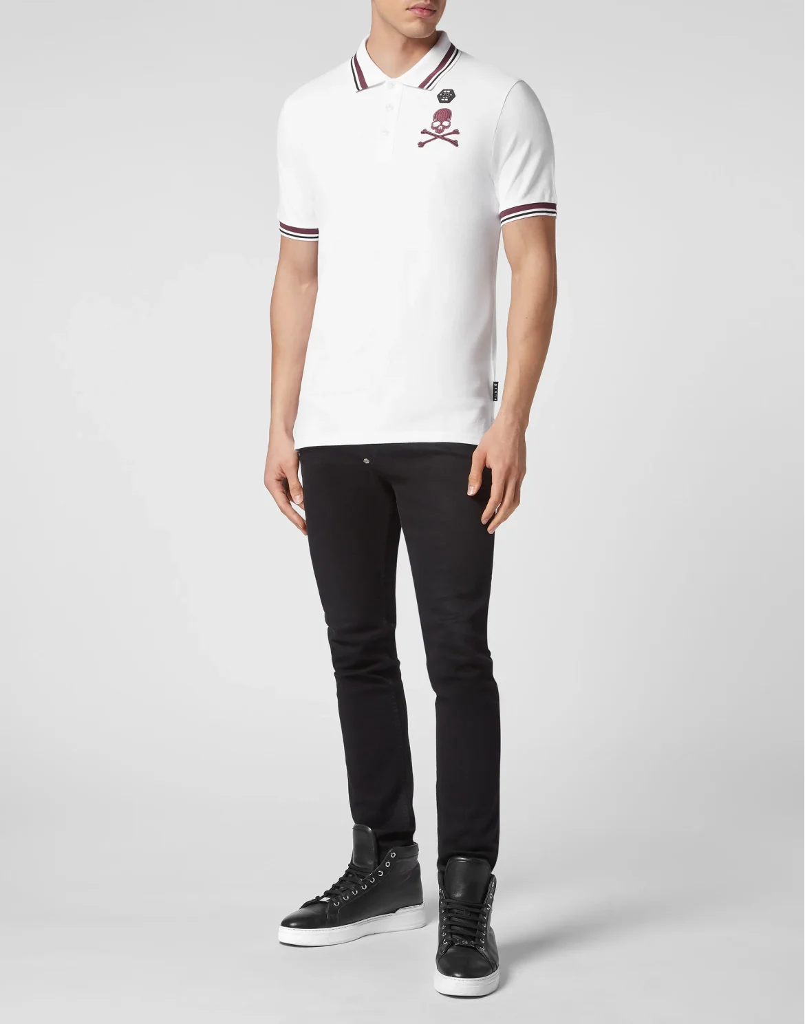 Slim Fit Polo shirt SS Skull&Bones, цвет: Белый