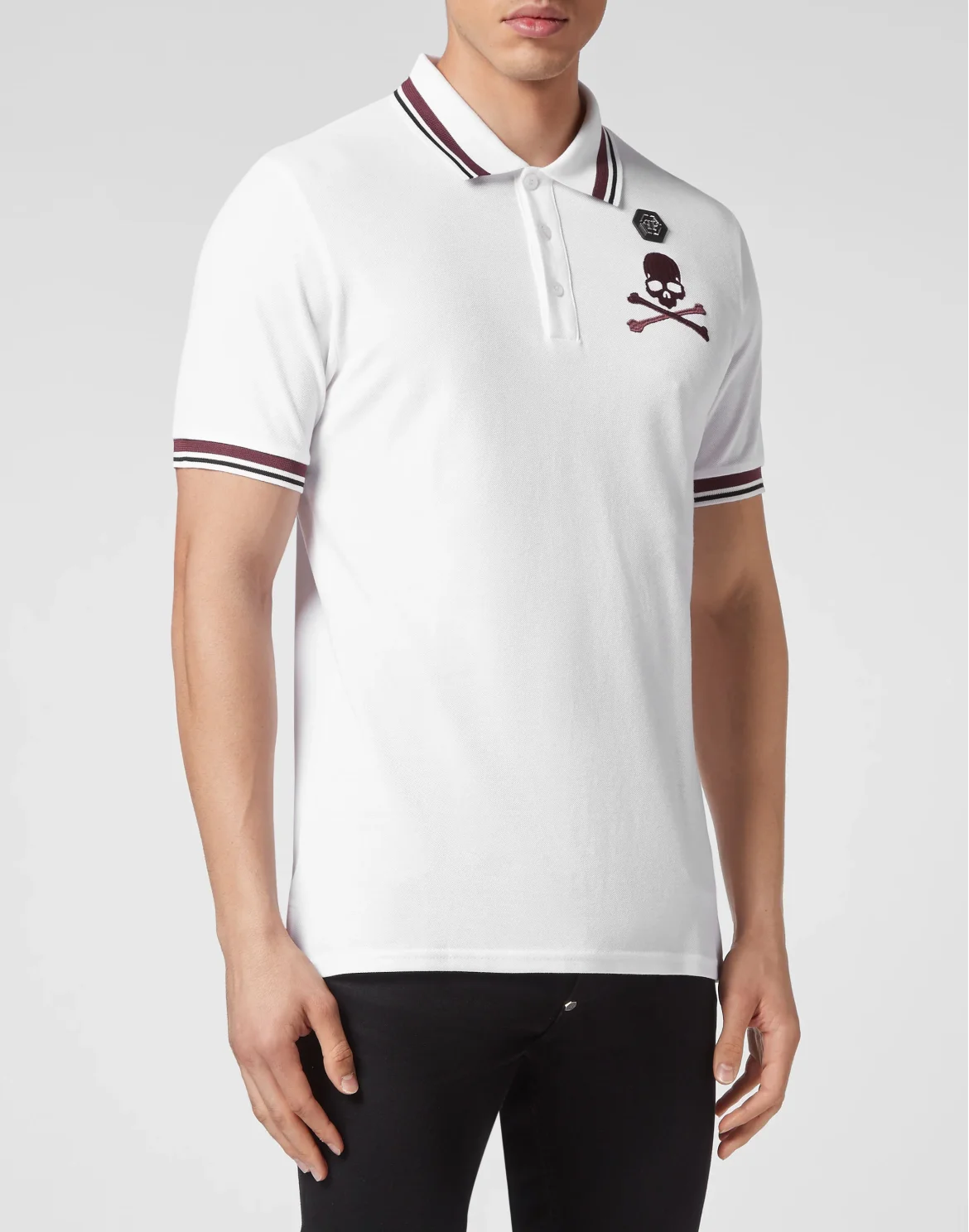 Slim Fit Polo shirt SS Skull&Bones, цвет: Белый