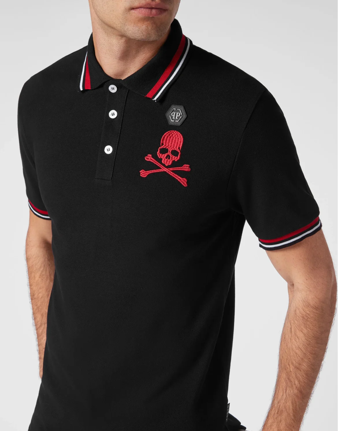 Slim Fit Polo shirt SS Skull&Bones, цвет: Черный
