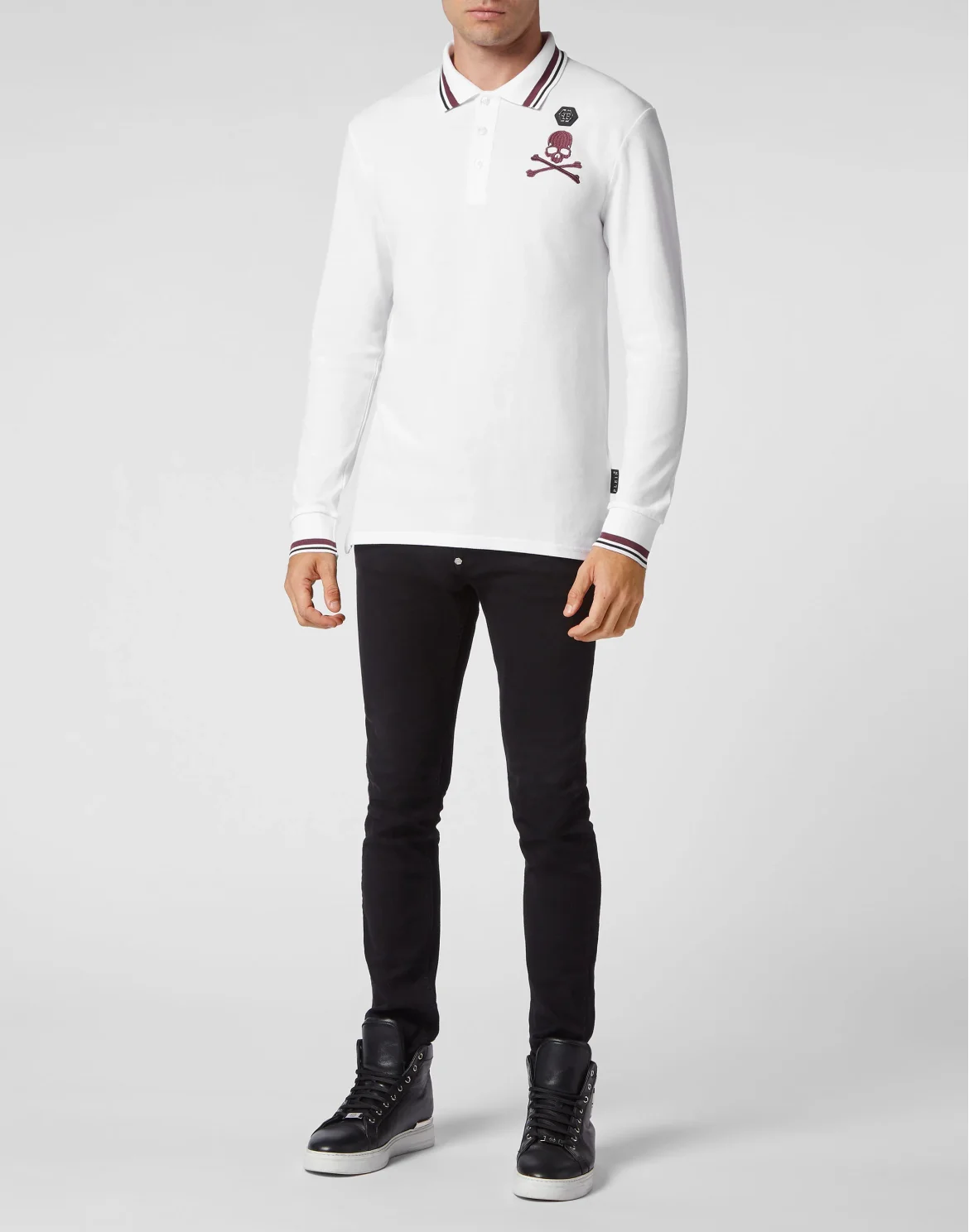 Polo shirt LS Skull&Bones, цвет: Белый