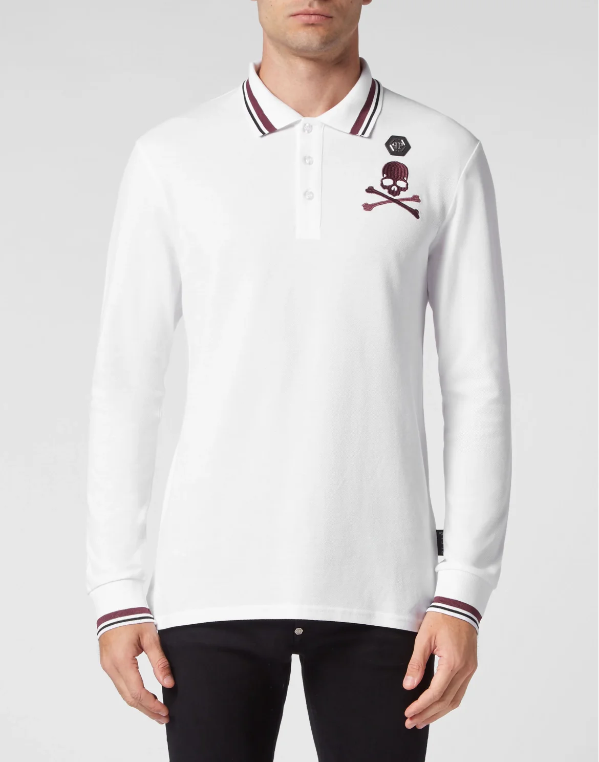 Polo shirt LS Skull&Bones, цвет: Белый