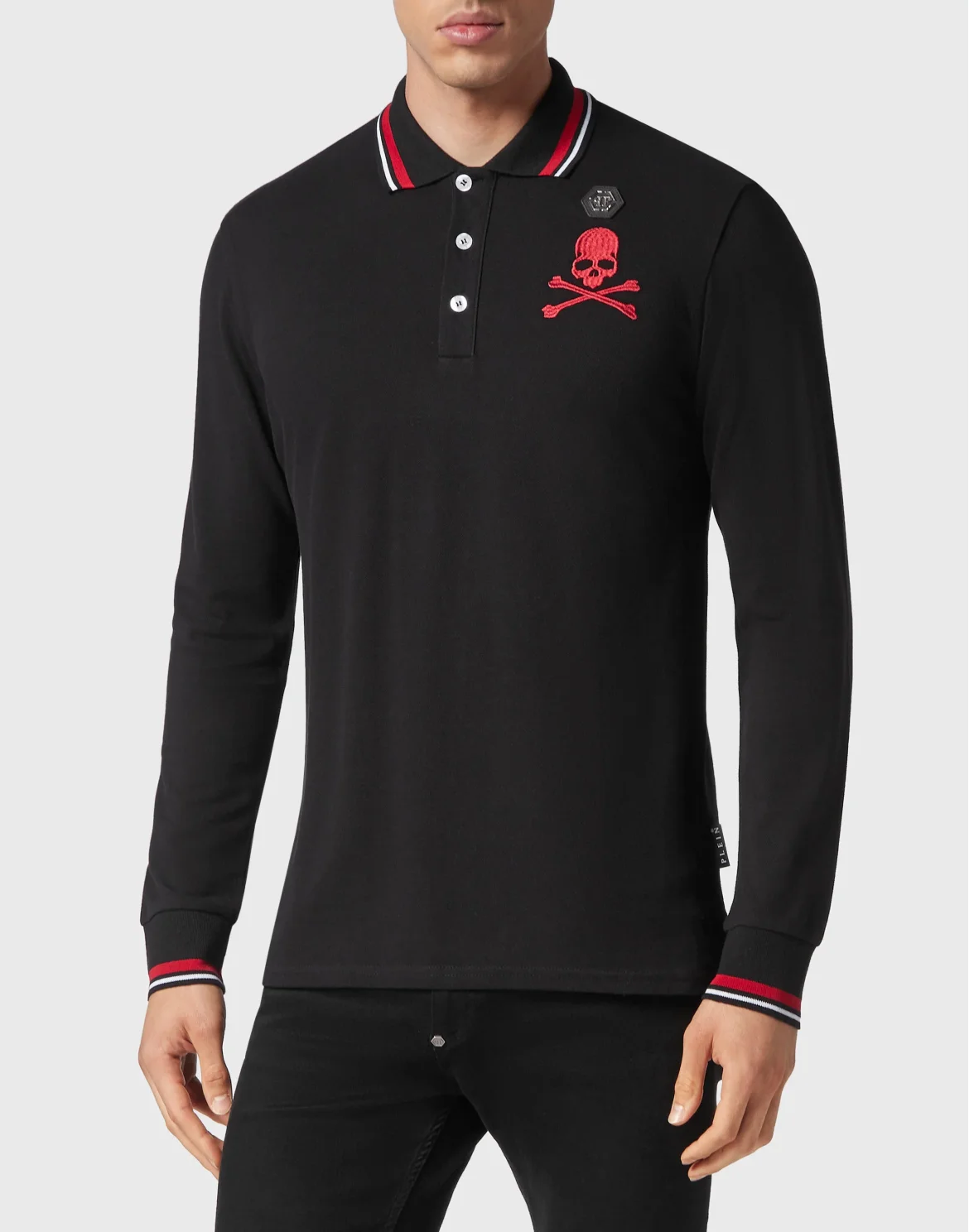Polo shirt LS Skull&Bones, цвет: Черный