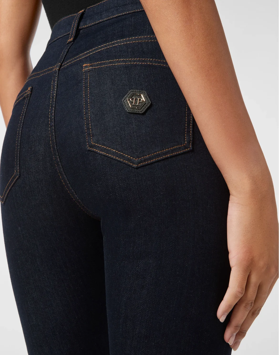 Denim Super High Waist Jegging Hexagon, цвет: Синий