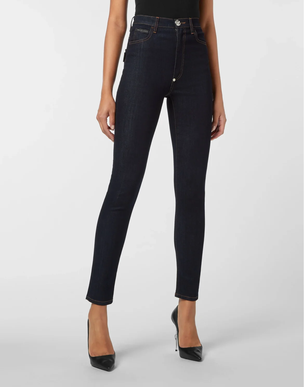 Denim Super High Waist Jegging Hexagon, цвет: Синий