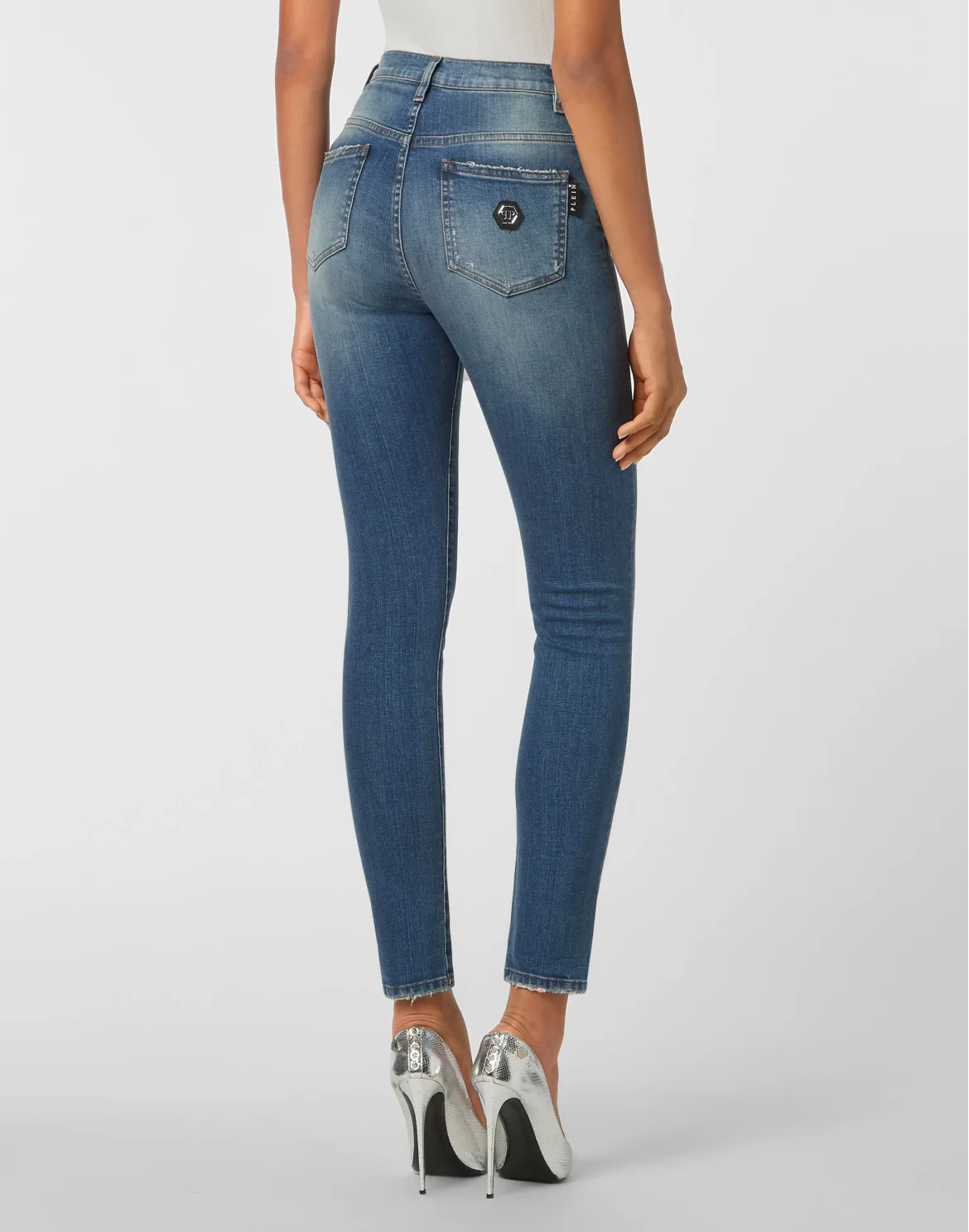 Denim Super High Waist Jegging Dragon, цвет: Синий