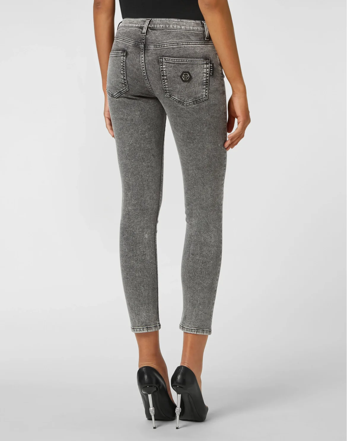 Denim Trousers Regular skinny, цвет: Серый
