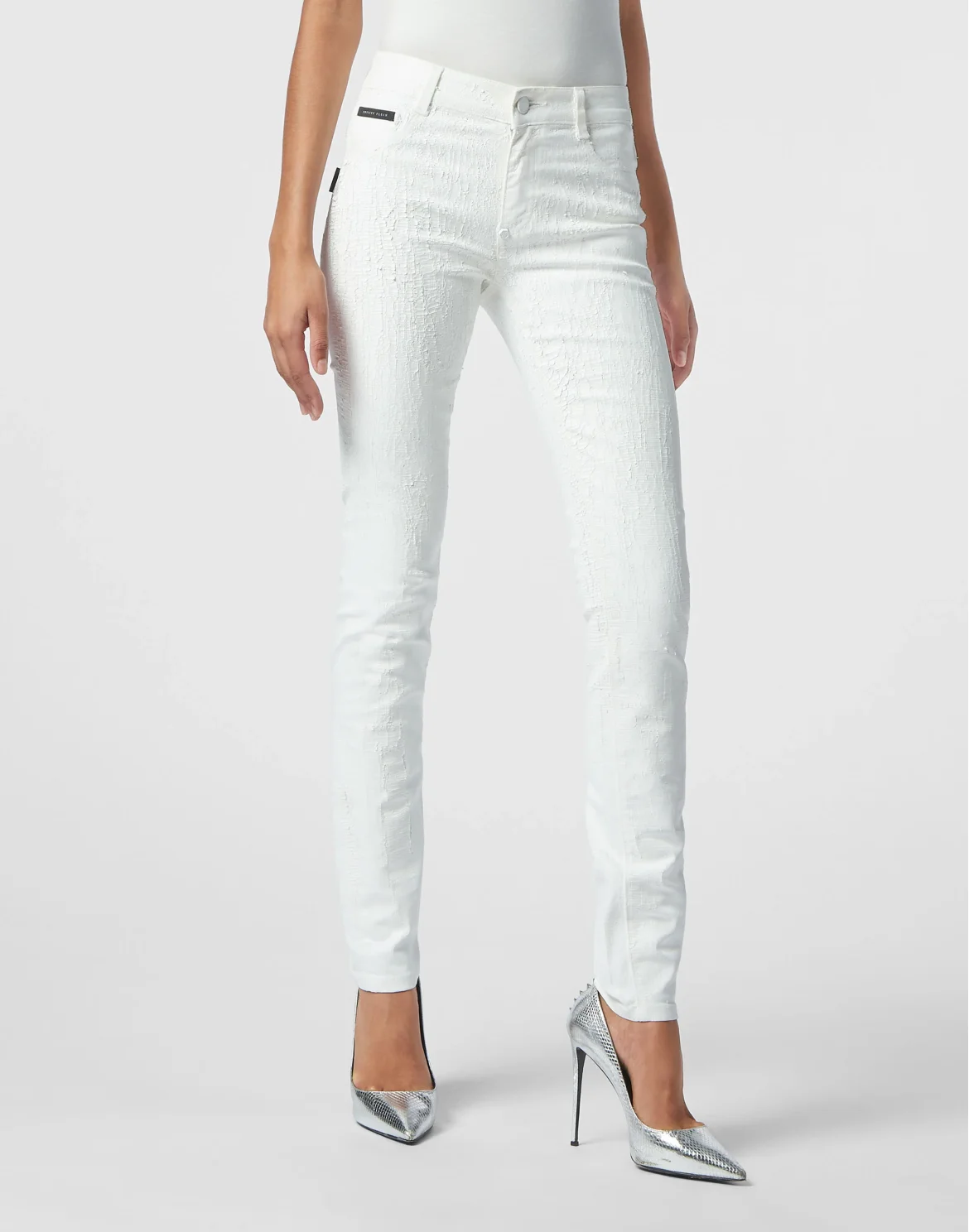 Denim Jeggings Hexagon, цвет: Белый