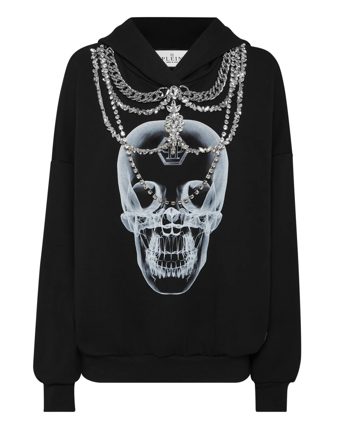 Hoodie sweatshirt X-Ray with Crystals, цвет: Черный