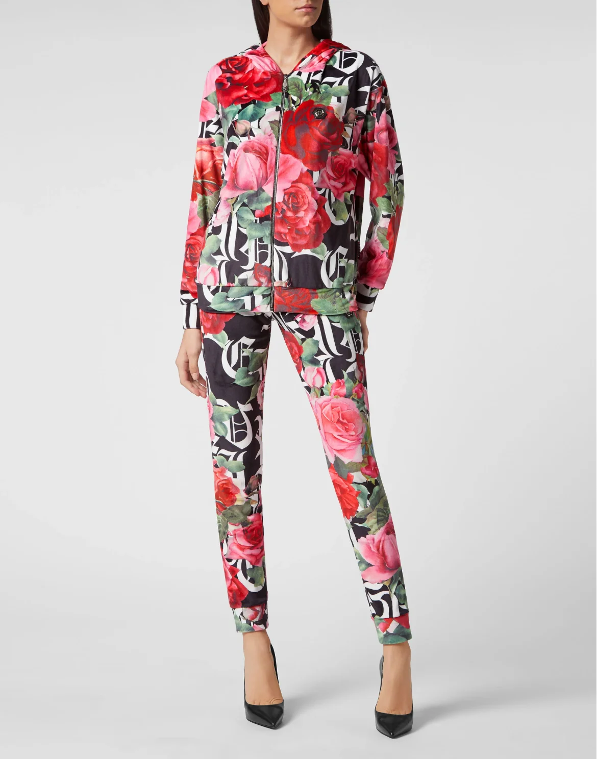 Jogging Tracksuit: Hoodie/Trousers Dark Romance, цвет: Черный
