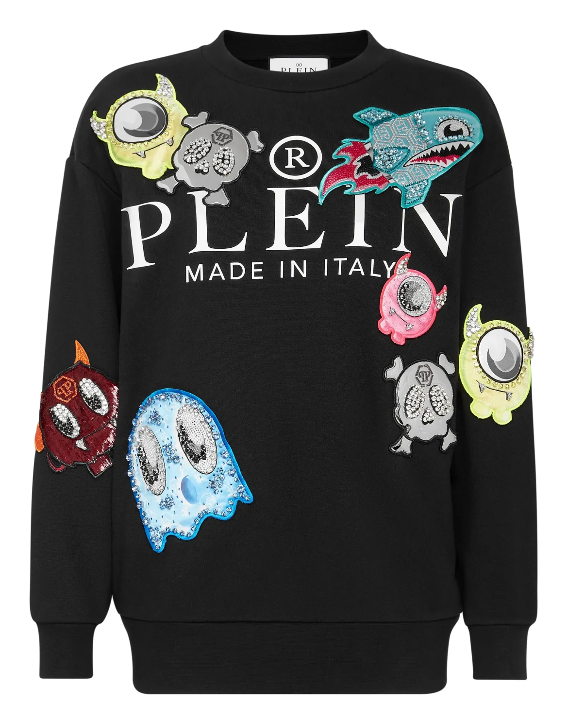 Roundneck Pullover Monsters with Crystals, цвет: Мультиколор