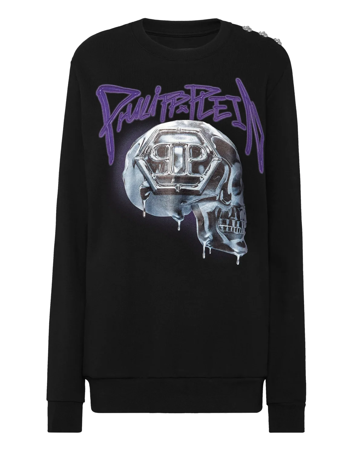 Sweatshirt Roundneck Oversize Skull, цвет: Черный