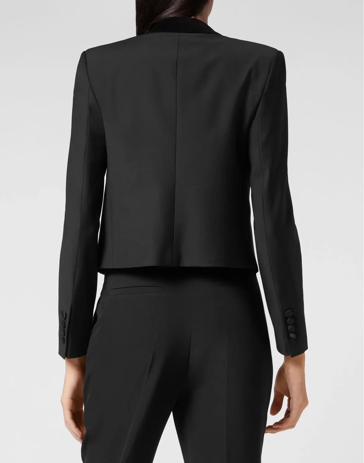 Crop Blazer with Crystals, цвет: Черный