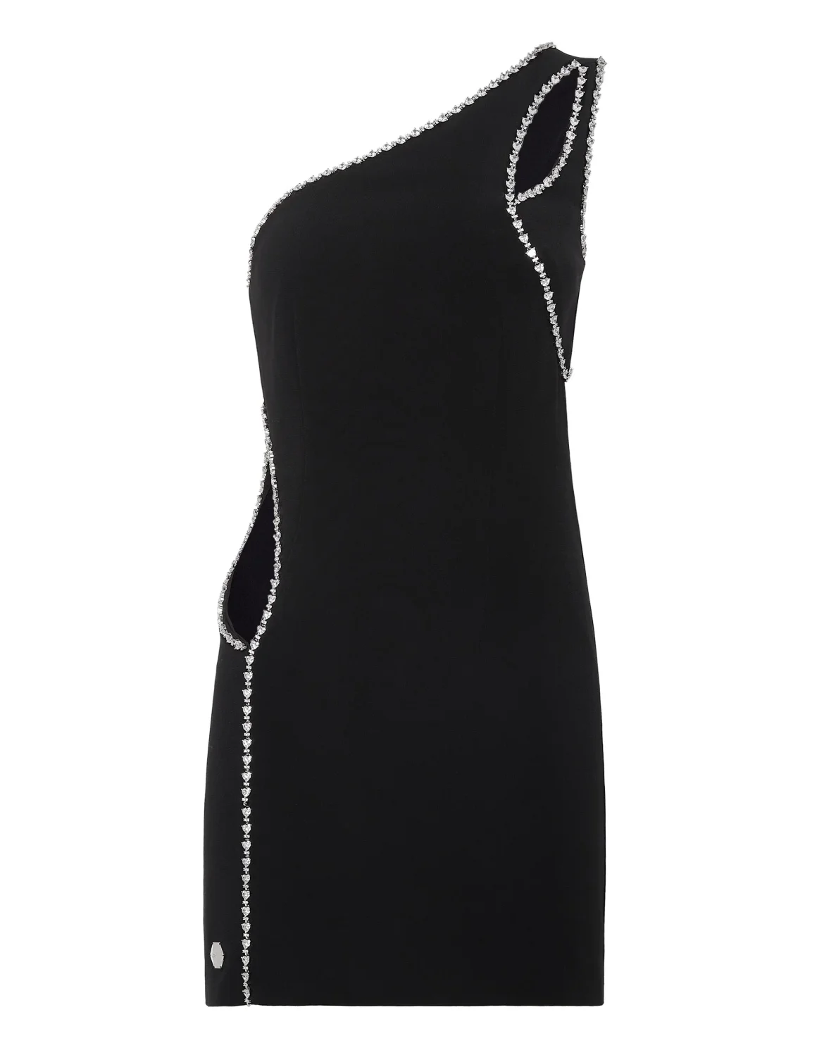 Mini Dress with Crystals, цвет: Черный
