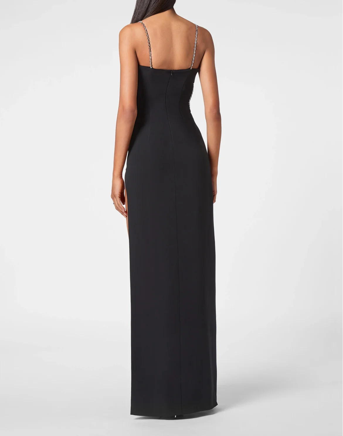 Long Dress with Crystals, цвет: Черный