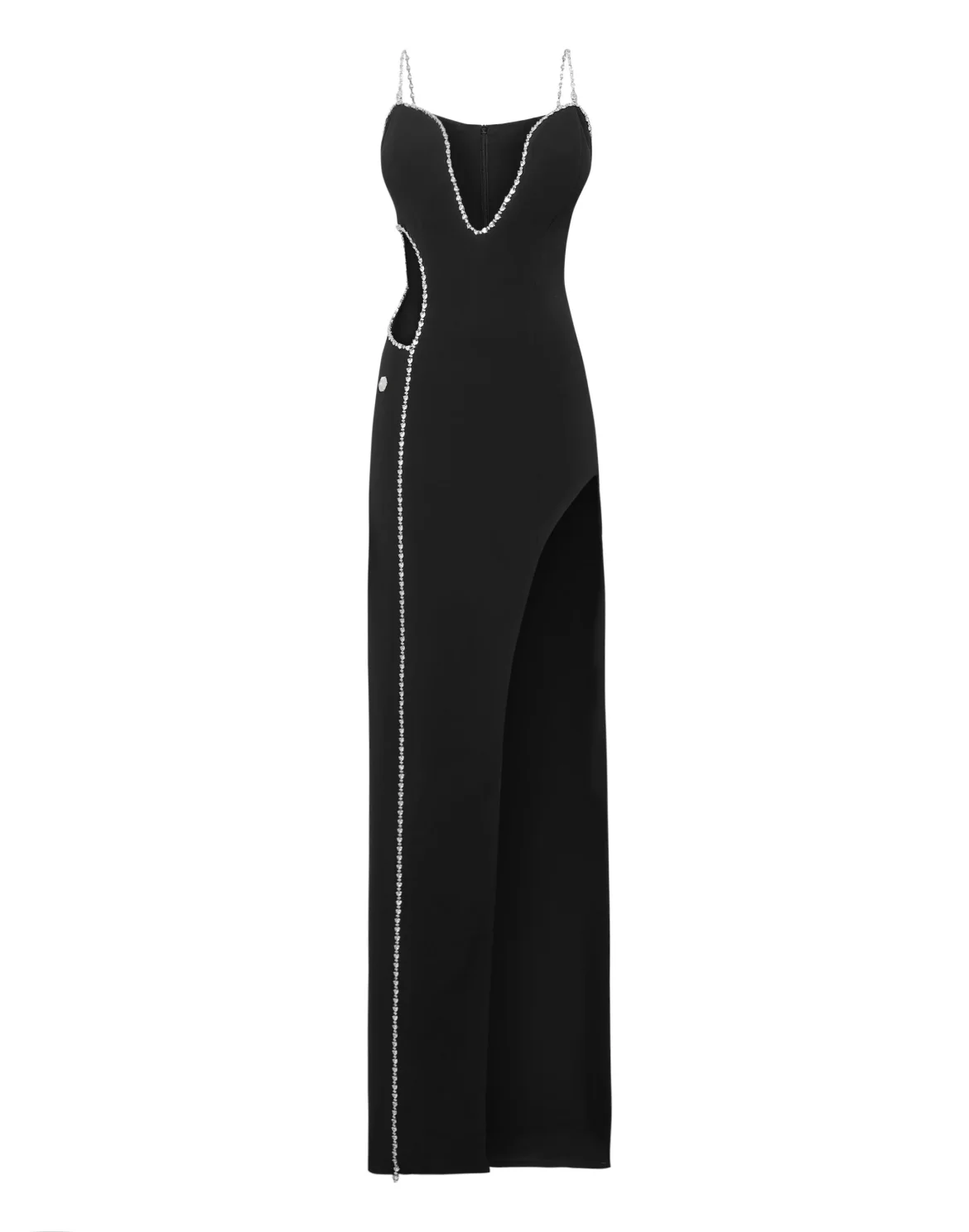 Long Dress with Crystals, цвет: Черный