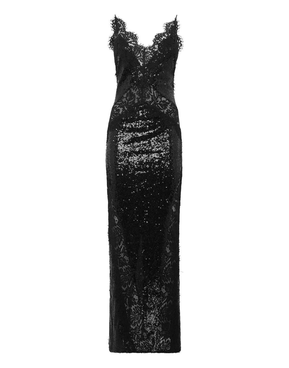 Long Dress with Crystals, цвет: Черный