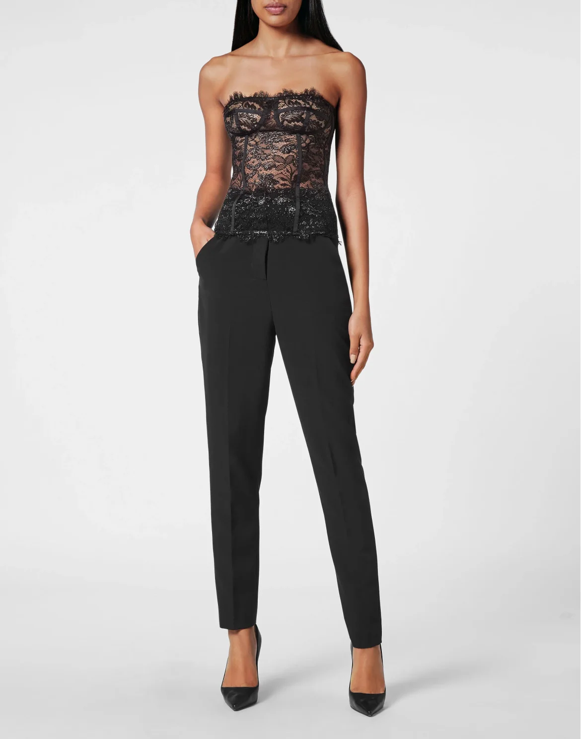 Top Bustier Lace, цвет: Черный