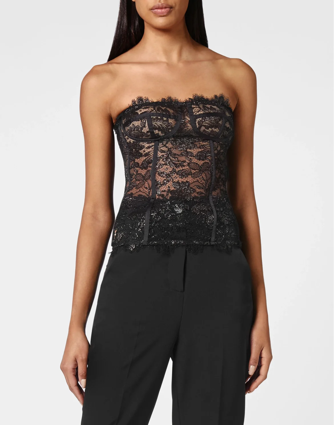 Top Bustier Lace, цвет: Черный