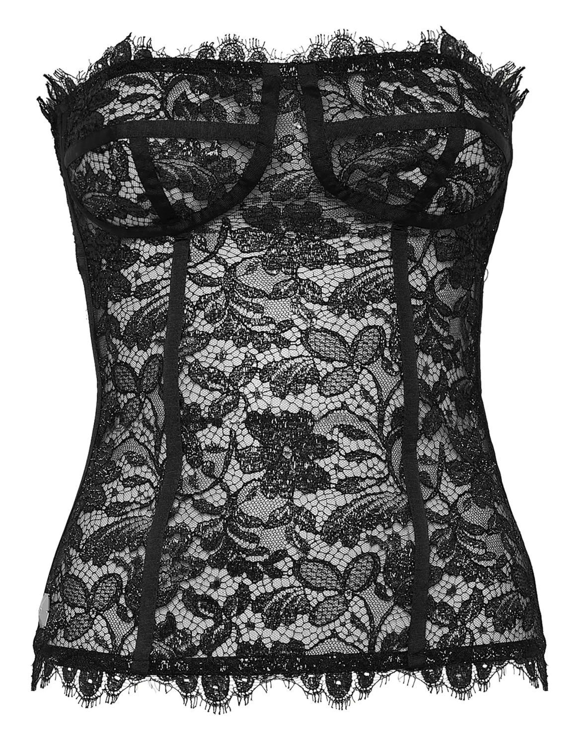Top Bustier Lace, цвет: Черный