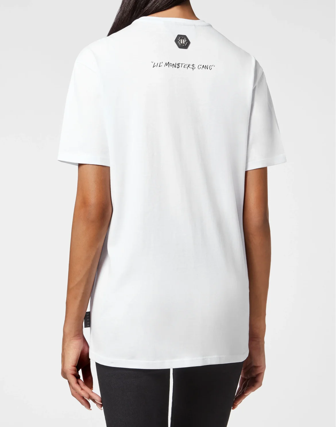 T-shirt Round Neck SS Man Fit Monsters with Crystals, цвет: Белый