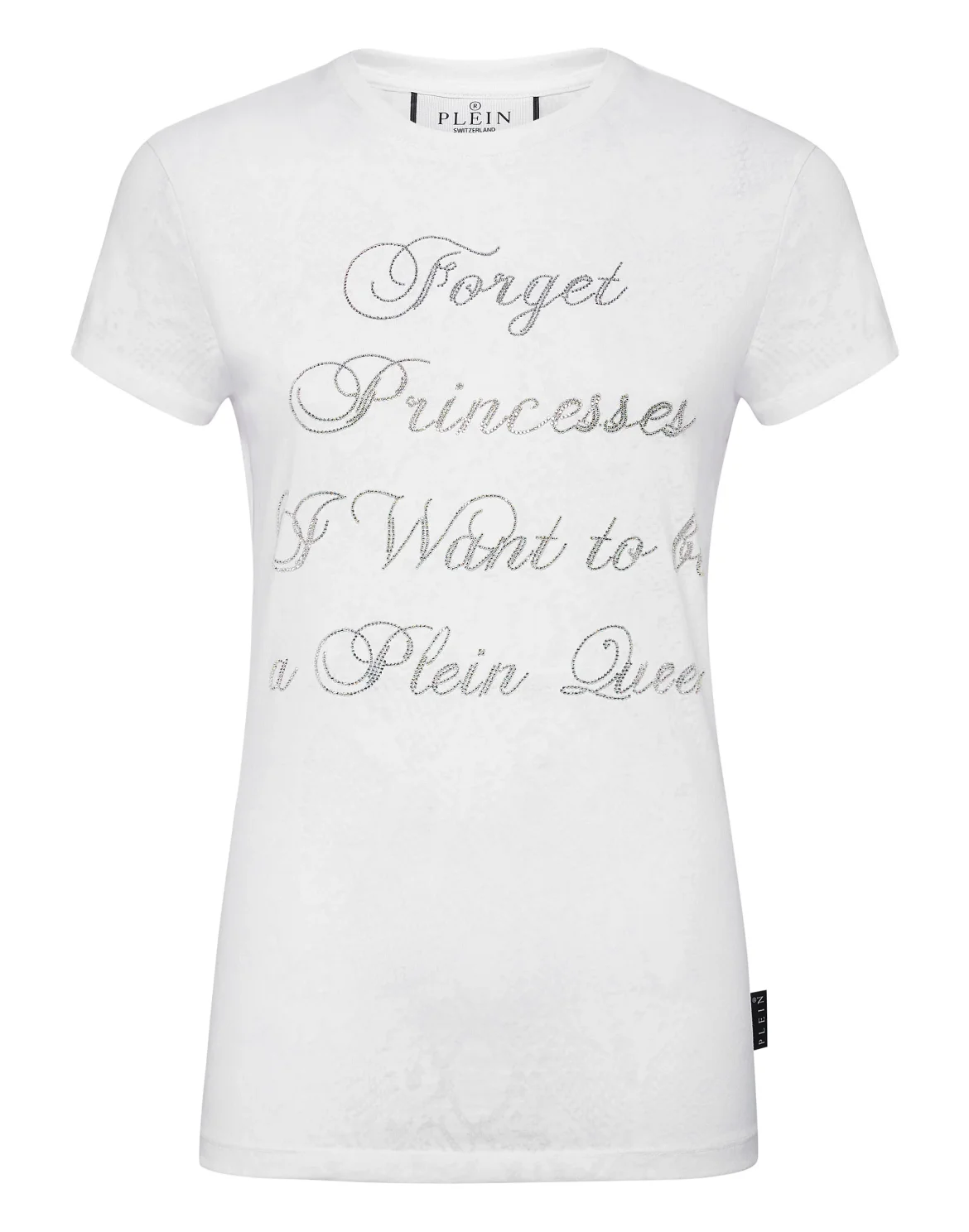 T-shirt Round Neck SS Sexy Pure Fit with Crystals, цвет: Белый