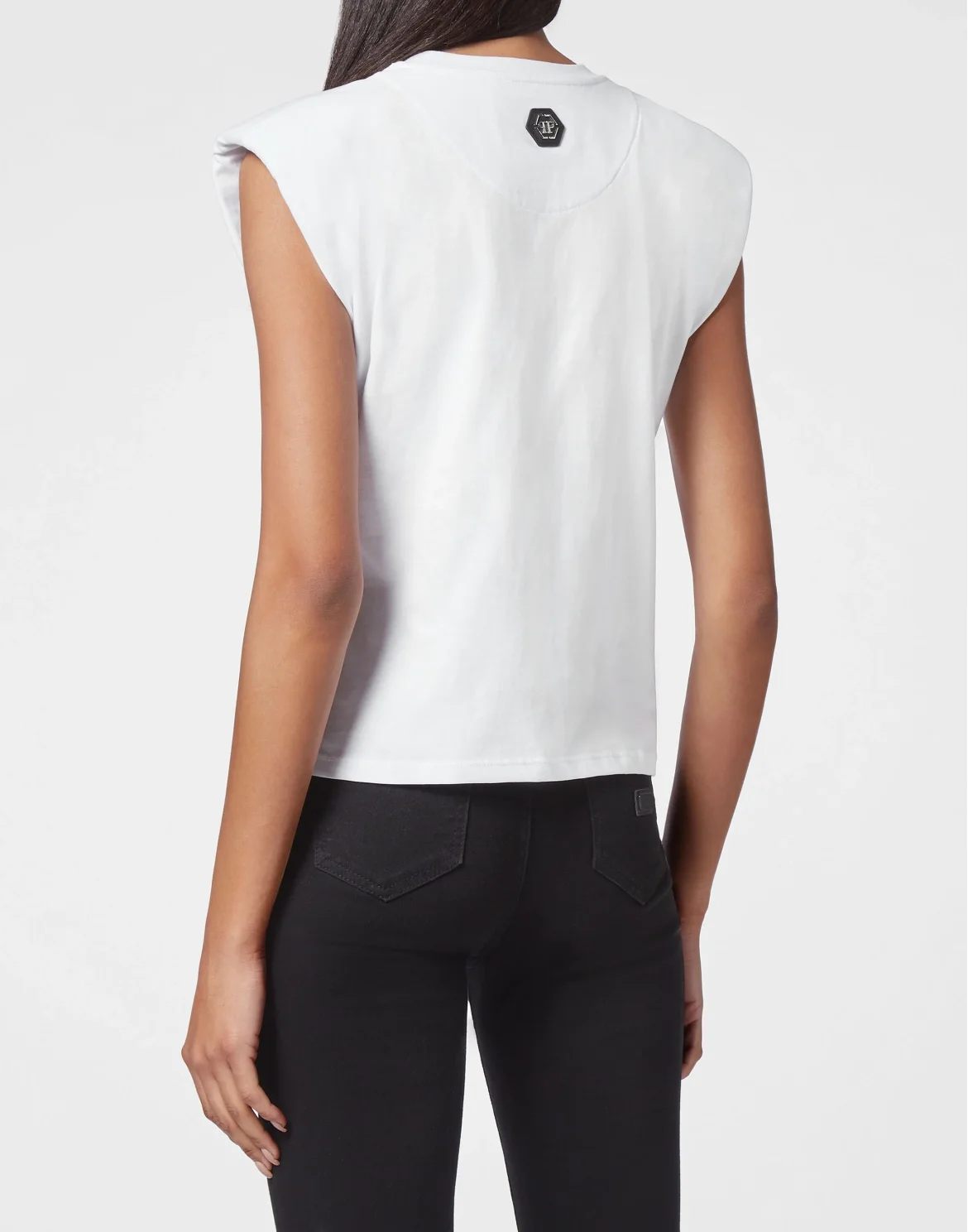 Tank Top Padded Shoulder Skull, цвет: Белый